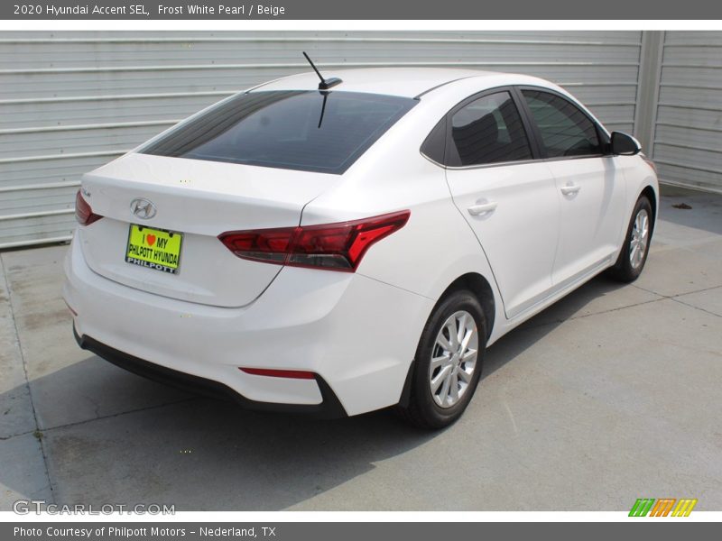 Frost White Pearl / Beige 2020 Hyundai Accent SEL