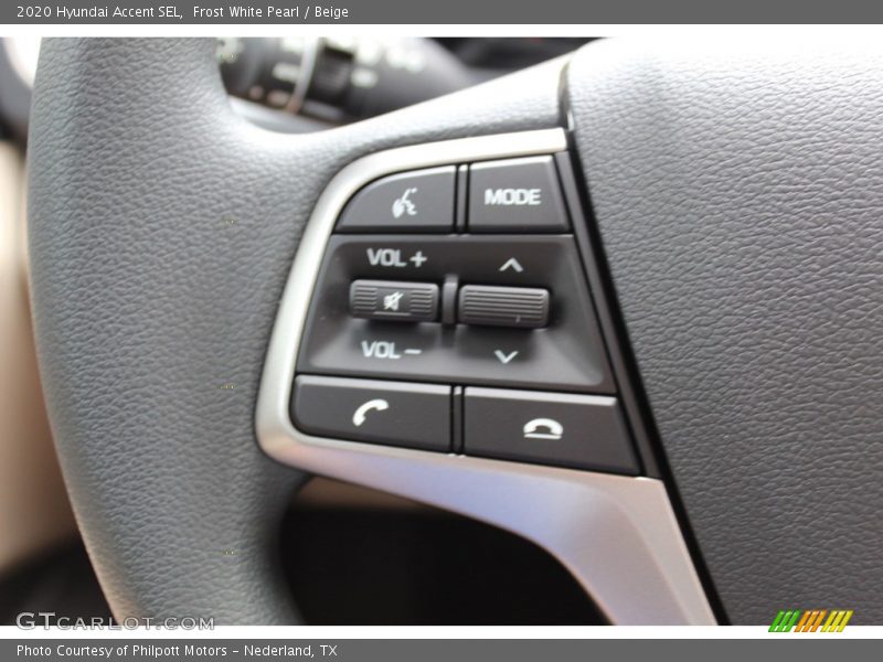 Frost White Pearl / Beige 2020 Hyundai Accent SEL
