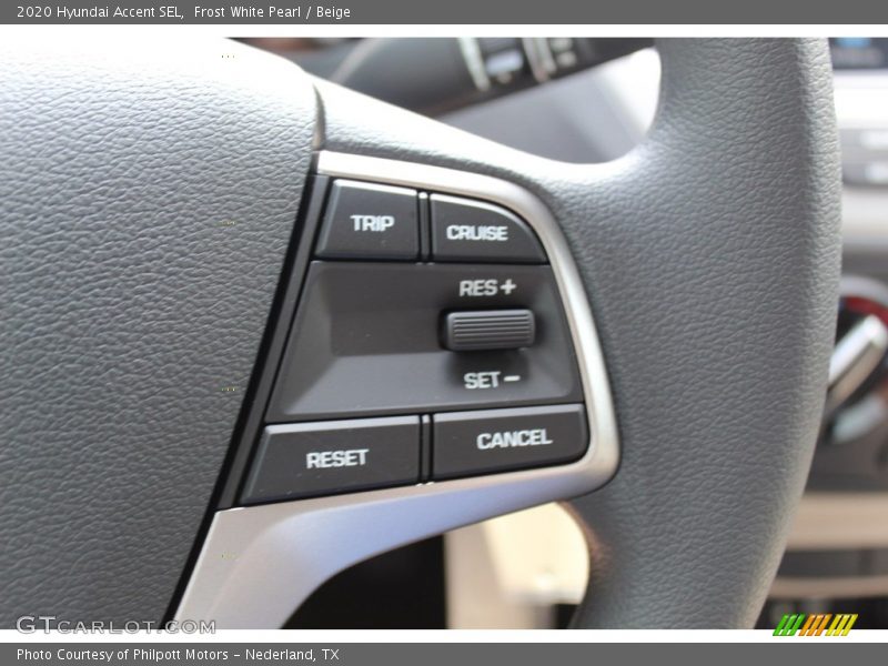Frost White Pearl / Beige 2020 Hyundai Accent SEL