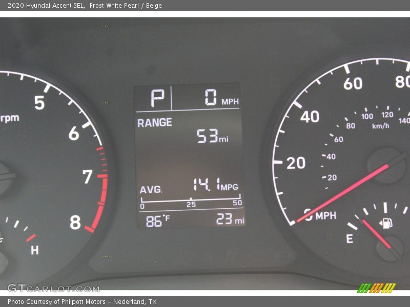 Frost White Pearl / Beige 2020 Hyundai Accent SEL