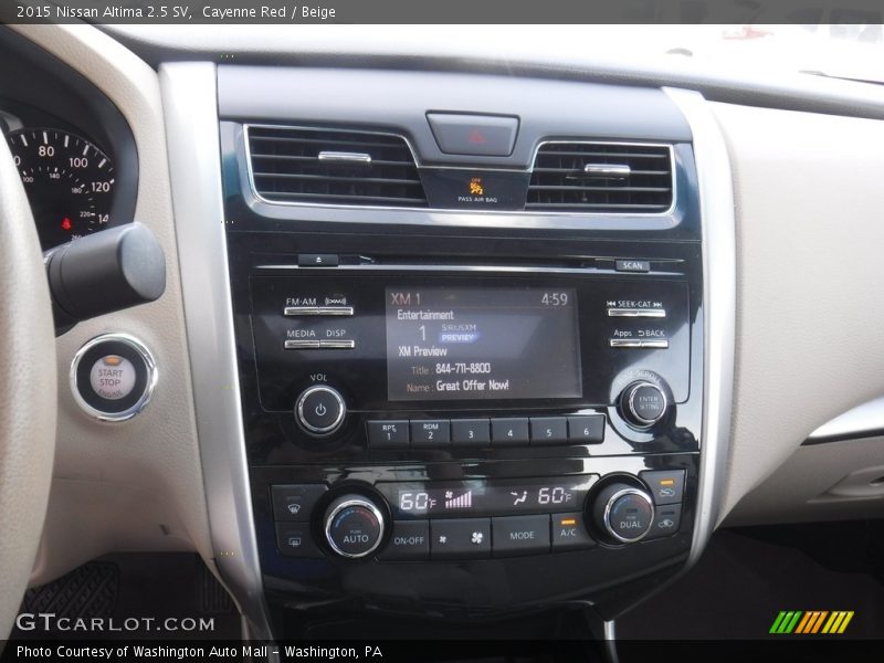 Cayenne Red / Beige 2015 Nissan Altima 2.5 SV
