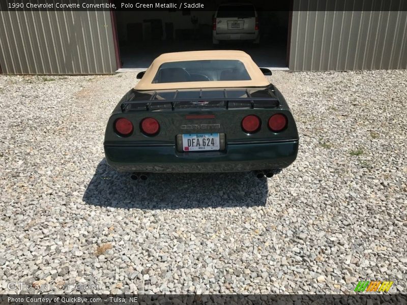 Polo Green Metallic / Saddle 1990 Chevrolet Corvette Convertible