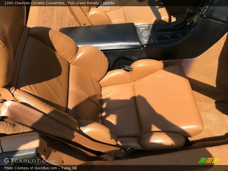 Polo Green Metallic / Saddle 1990 Chevrolet Corvette Convertible