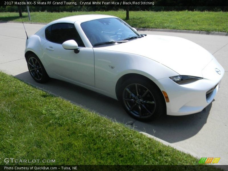 Crystal White Pearl Mica / Black/Red Stitching 2017 Mazda MX-5 Miata RF Grand Touring