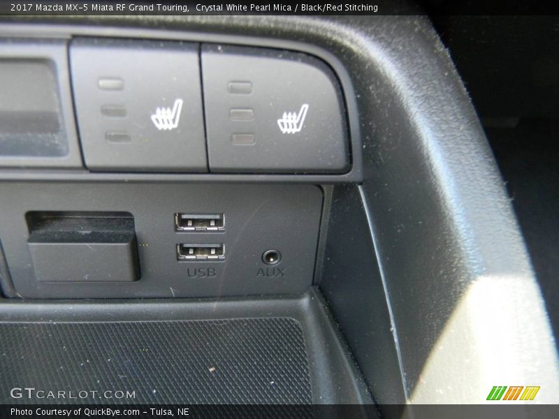 Crystal White Pearl Mica / Black/Red Stitching 2017 Mazda MX-5 Miata RF Grand Touring