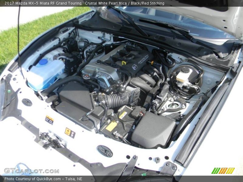 Crystal White Pearl Mica / Black/Red Stitching 2017 Mazda MX-5 Miata RF Grand Touring