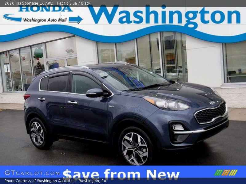 Pacific Blue / Black 2020 Kia Sportage EX AWD