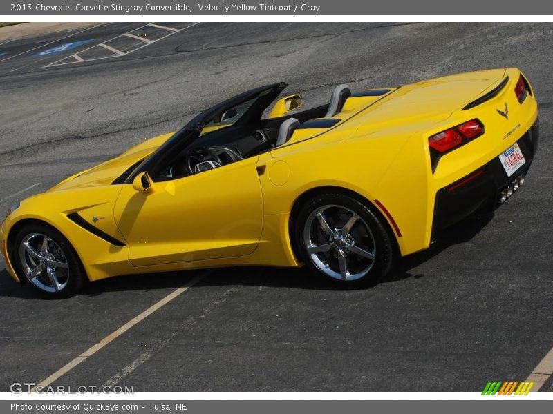 Velocity Yellow Tintcoat / Gray 2015 Chevrolet Corvette Stingray Convertible