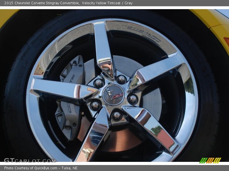 Velocity Yellow Tintcoat / Gray 2015 Chevrolet Corvette Stingray Convertible