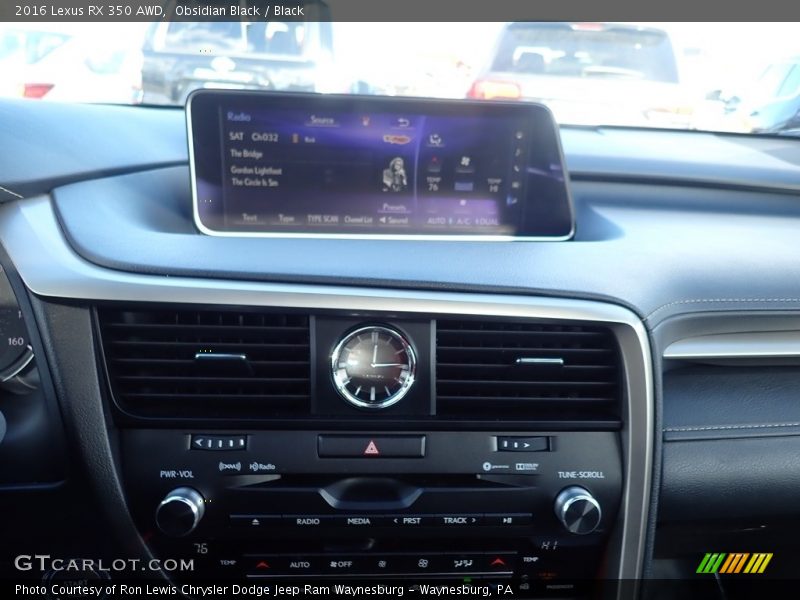 Obsidian Black / Black 2016 Lexus RX 350 AWD