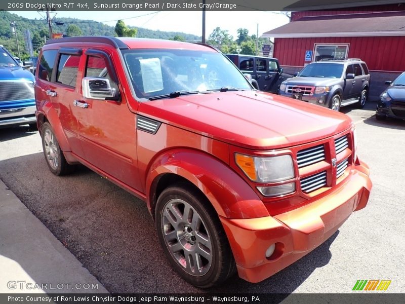 Sunburst Orange Pearl / Dark Slate Gray/Orange 2009 Dodge Nitro R/T 4x4