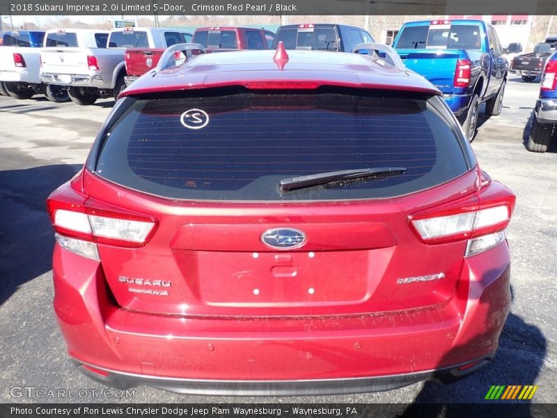 Crimson Red Pearl / Black 2018 Subaru Impreza 2.0i Limited 5-Door