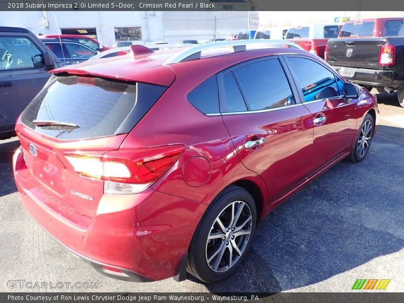 Crimson Red Pearl / Black 2018 Subaru Impreza 2.0i Limited 5-Door