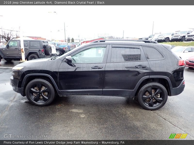 Diamond Black Crystal Pearl / Black 2018 Jeep Cherokee Latitude 4x4