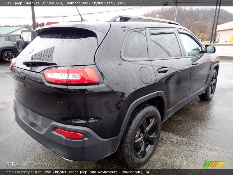 Diamond Black Crystal Pearl / Black 2018 Jeep Cherokee Latitude 4x4