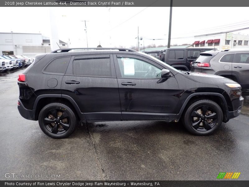 Diamond Black Crystal Pearl / Black 2018 Jeep Cherokee Latitude 4x4
