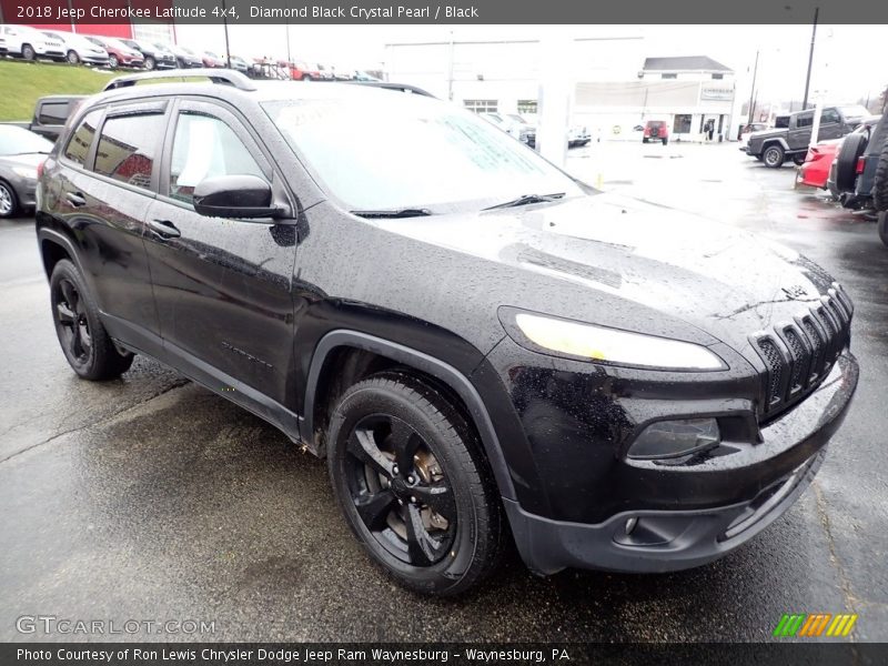 Diamond Black Crystal Pearl / Black 2018 Jeep Cherokee Latitude 4x4