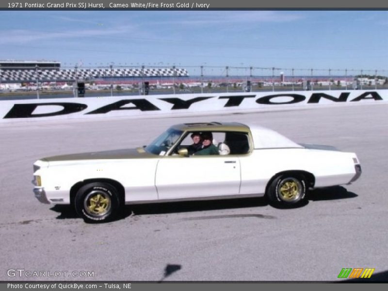 Cameo White/Fire Frost Gold / Ivory 1971 Pontiac Grand Prix SSJ Hurst