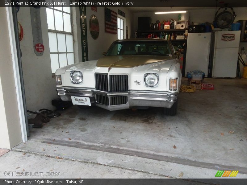 Cameo White/Fire Frost Gold / Ivory 1971 Pontiac Grand Prix SSJ Hurst