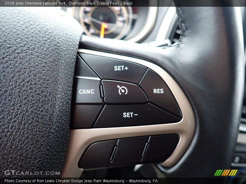 Diamond Black Crystal Pearl / Black 2018 Jeep Cherokee Latitude 4x4