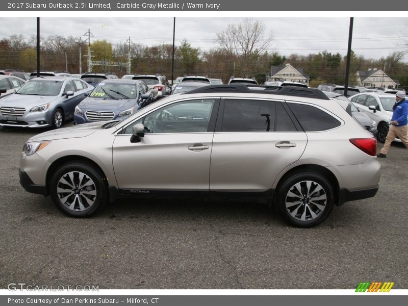 Carbide Gray Metallic / Warm Ivory 2017 Subaru Outback 2.5i Limited