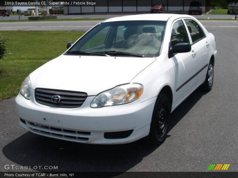 Super White / Pebble Beige 2003 Toyota Corolla CE