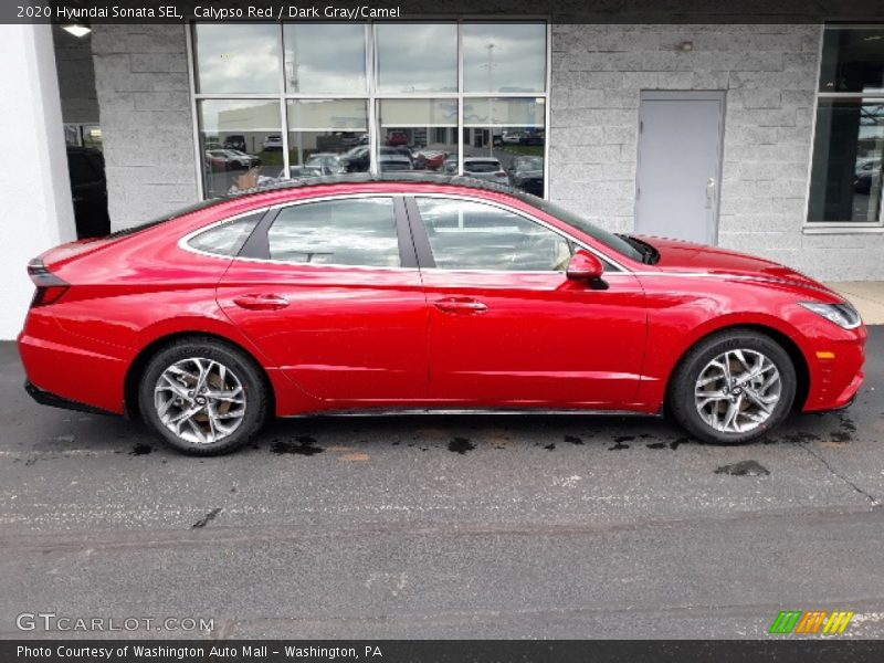 Calypso Red / Dark Gray/Camel 2020 Hyundai Sonata SEL