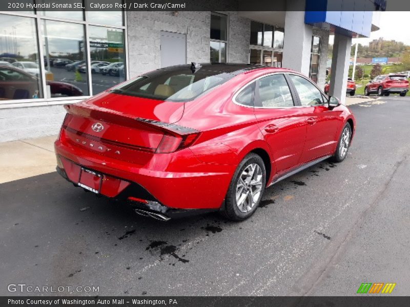 Calypso Red / Dark Gray/Camel 2020 Hyundai Sonata SEL