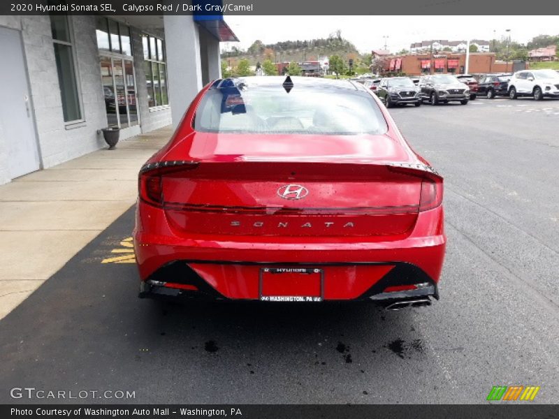 Calypso Red / Dark Gray/Camel 2020 Hyundai Sonata SEL