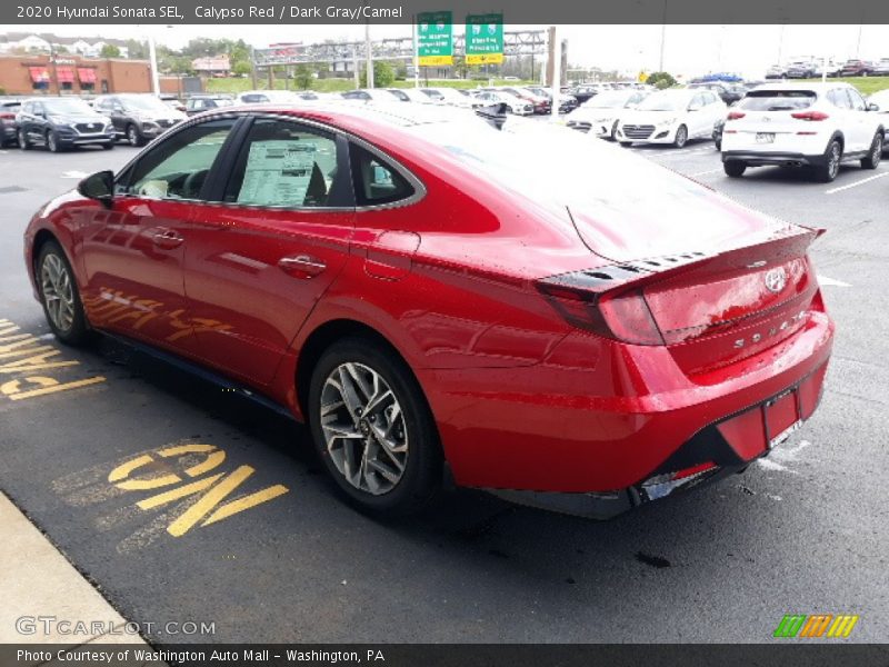 Calypso Red / Dark Gray/Camel 2020 Hyundai Sonata SEL