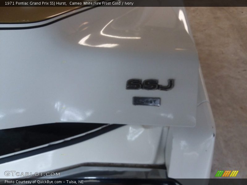 Cameo White/Fire Frost Gold / Ivory 1971 Pontiac Grand Prix SSJ Hurst