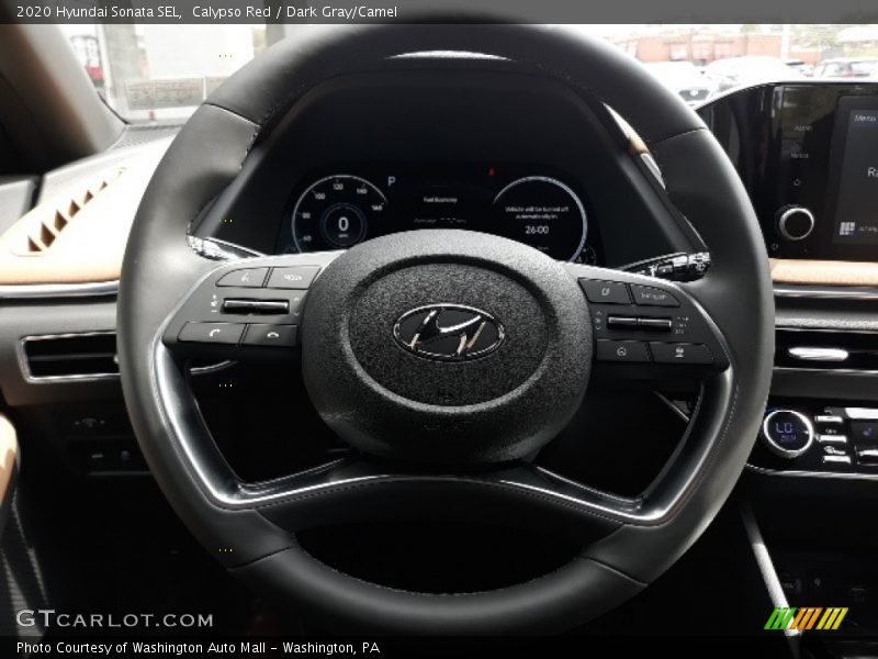 Calypso Red / Dark Gray/Camel 2020 Hyundai Sonata SEL