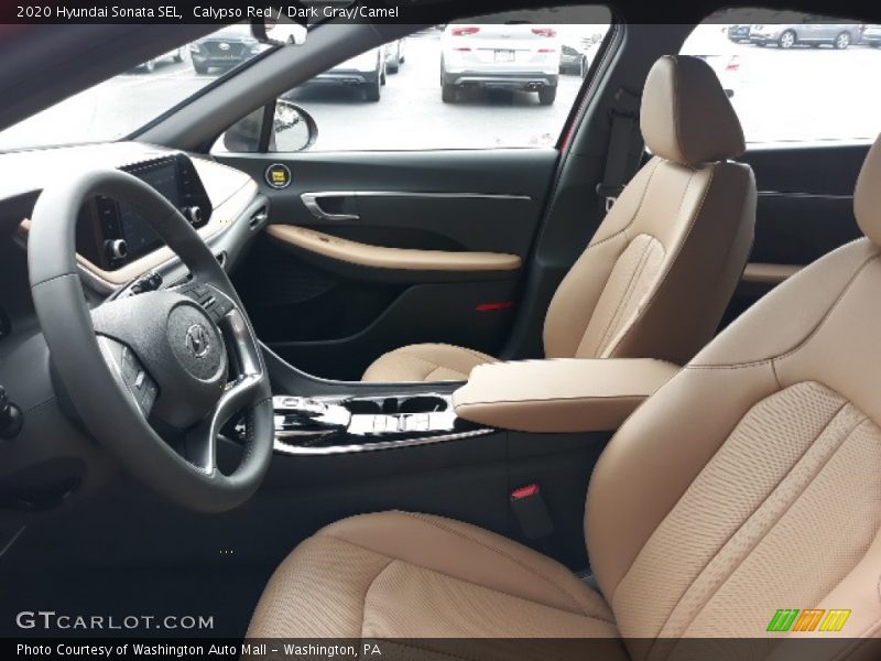 Calypso Red / Dark Gray/Camel 2020 Hyundai Sonata SEL