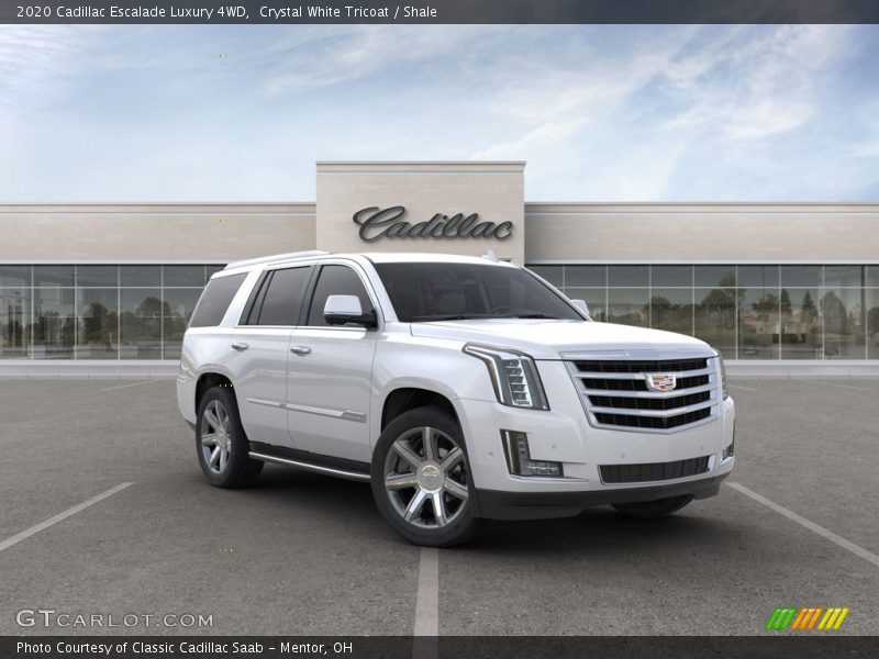 Crystal White Tricoat / Shale 2020 Cadillac Escalade Luxury 4WD