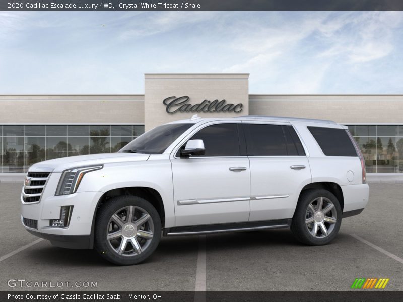 Crystal White Tricoat / Shale 2020 Cadillac Escalade Luxury 4WD