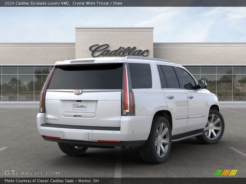 Crystal White Tricoat / Shale 2020 Cadillac Escalade Luxury 4WD