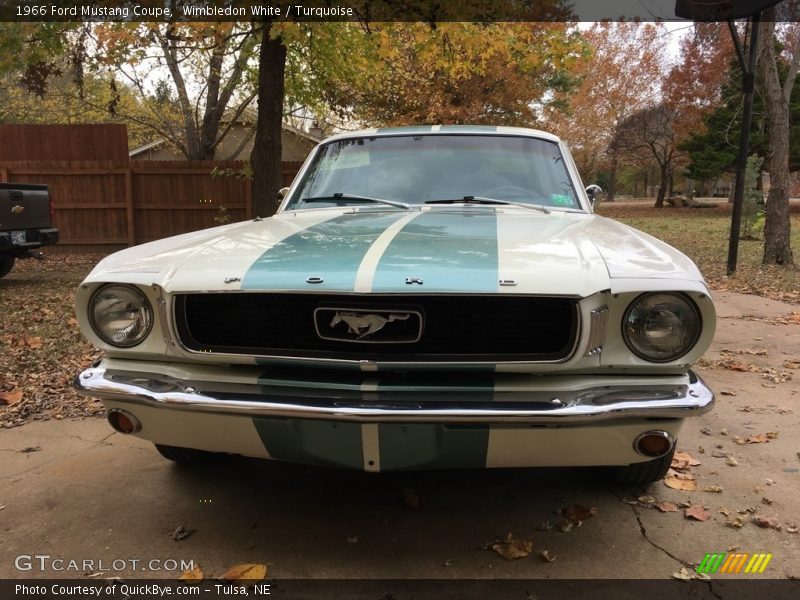 Wimbledon White / Turquoise 1966 Ford Mustang Coupe