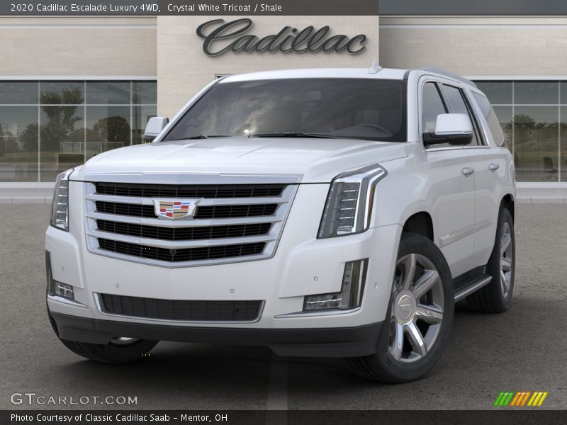 Crystal White Tricoat / Shale 2020 Cadillac Escalade Luxury 4WD