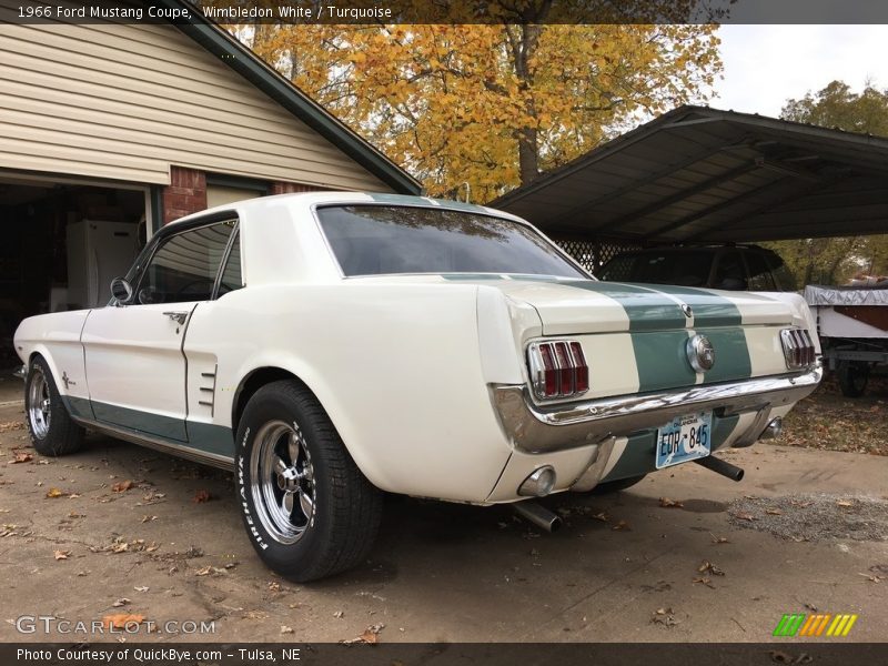 Wimbledon White / Turquoise 1966 Ford Mustang Coupe