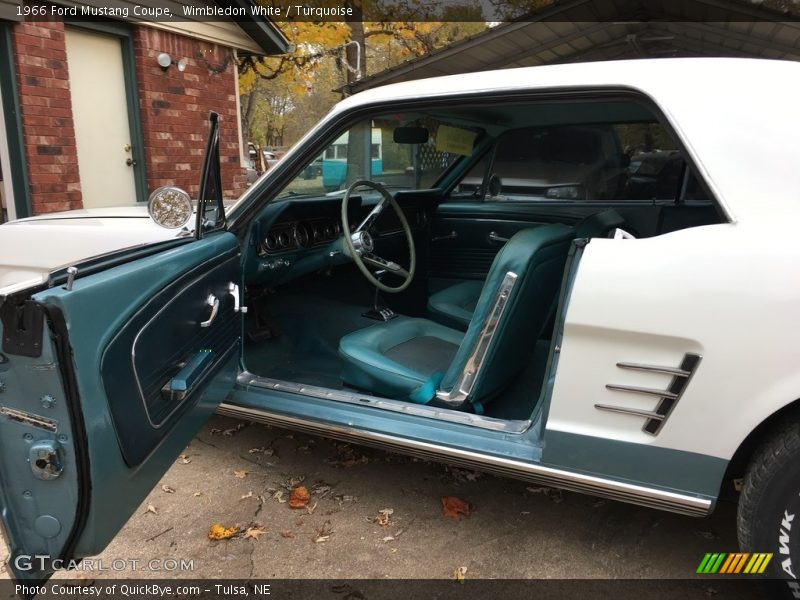 Wimbledon White / Turquoise 1966 Ford Mustang Coupe