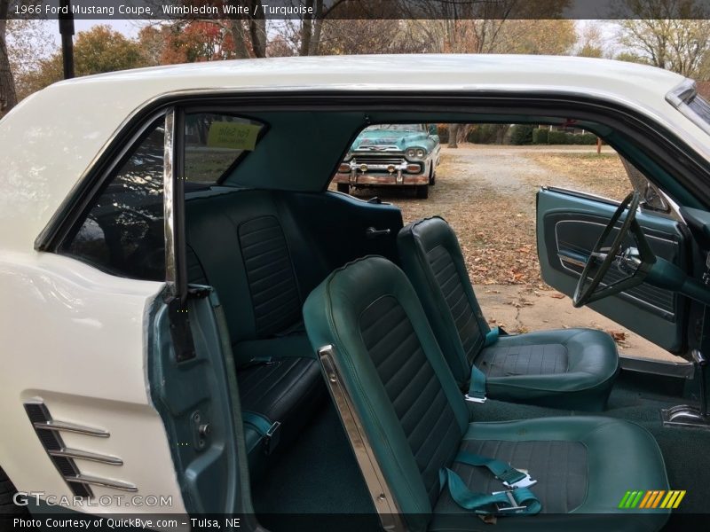 Wimbledon White / Turquoise 1966 Ford Mustang Coupe