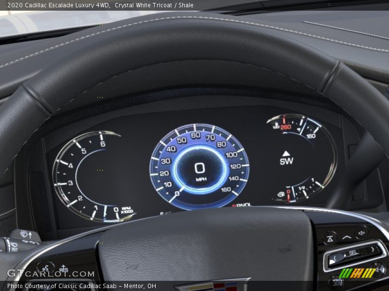 Crystal White Tricoat / Shale 2020 Cadillac Escalade Luxury 4WD