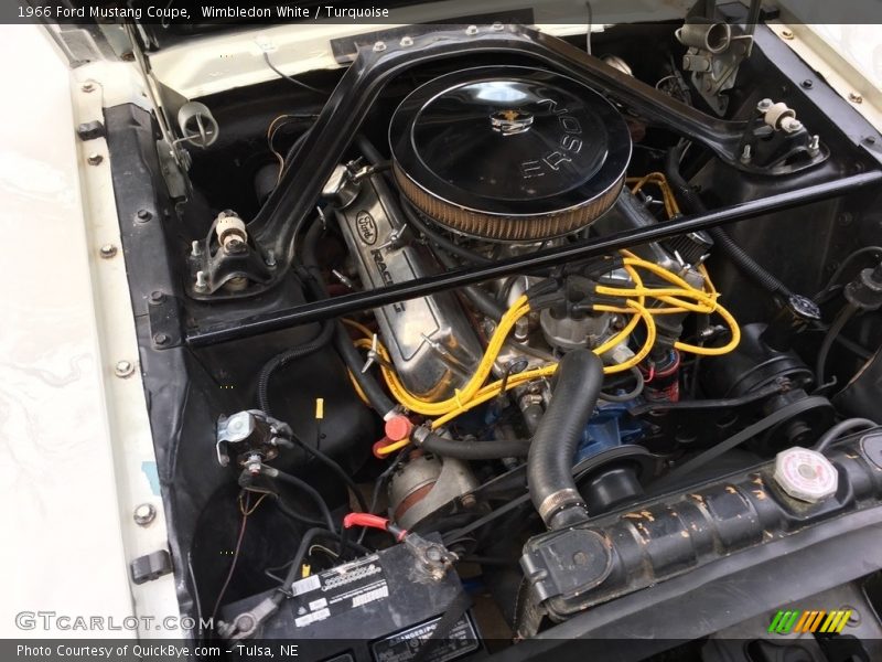 Wimbledon White / Turquoise 1966 Ford Mustang Coupe
