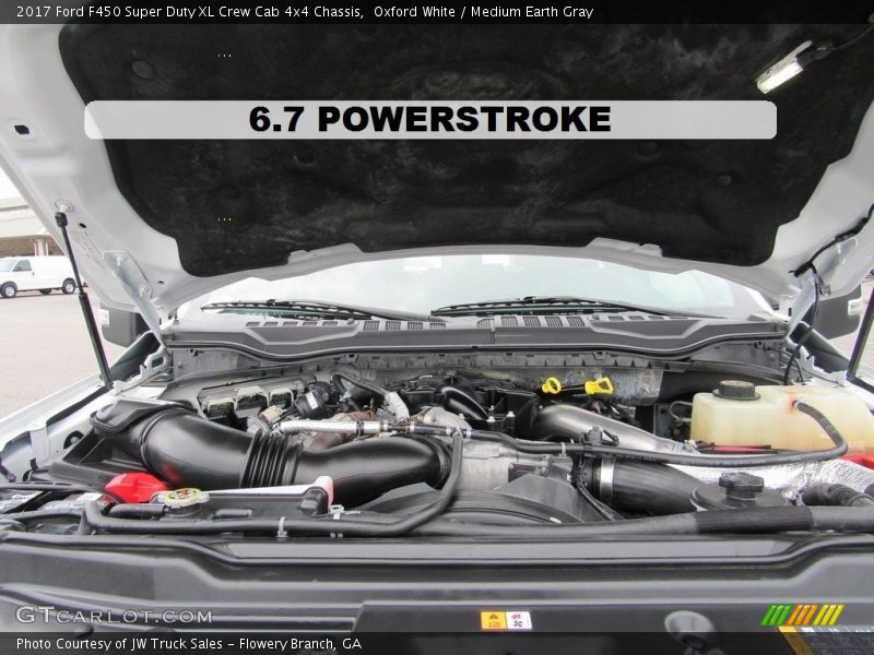Oxford White / Medium Earth Gray 2017 Ford F450 Super Duty XL Crew Cab 4x4 Chassis