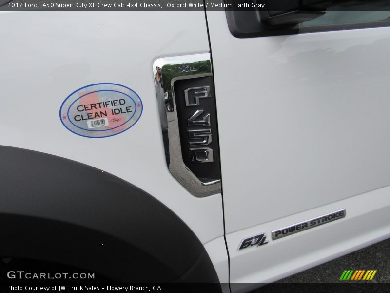 Oxford White / Medium Earth Gray 2017 Ford F450 Super Duty XL Crew Cab 4x4 Chassis