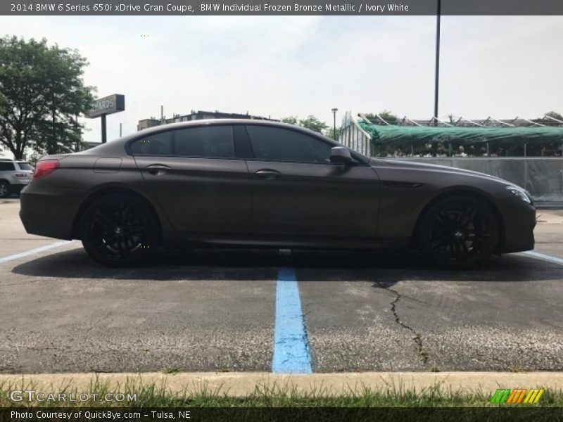 BMW Individual Frozen Bronze Metallic / Ivory White 2014 BMW 6 Series 650i xDrive Gran Coupe