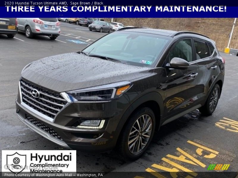 Sage Brown / Black 2020 Hyundai Tucson Ultimate AWD