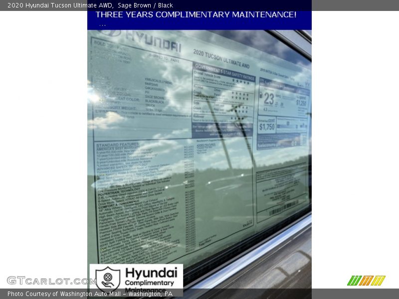 Sage Brown / Black 2020 Hyundai Tucson Ultimate AWD
