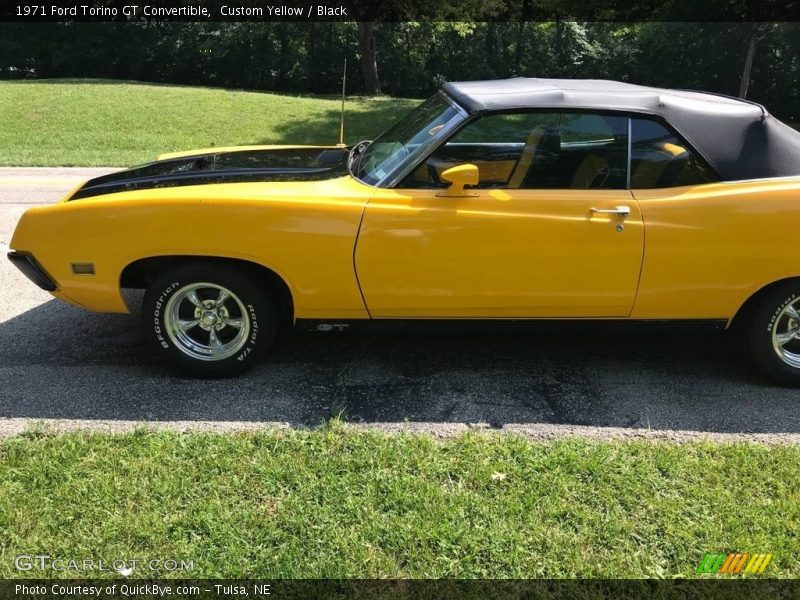 Custom Yellow / Black 1971 Ford Torino GT Convertible
