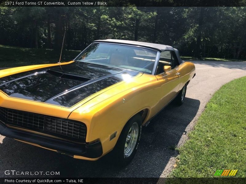 Custom Yellow / Black 1971 Ford Torino GT Convertible